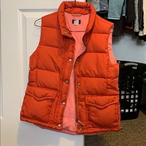 J Crew Orange Puffy Vest